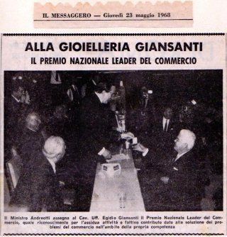Premio alla gioielleria Giansanti - gioielleria artigianale a Roma