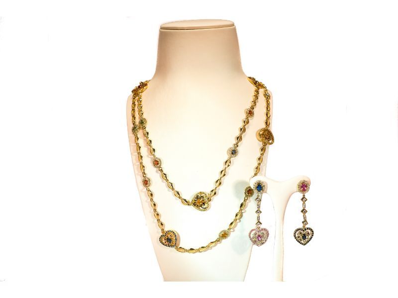 Collana e orecchini - gioielleria artigianale a Roma