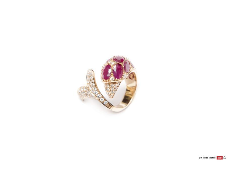 Anello a uccello - gioielleria artigianale a Roma