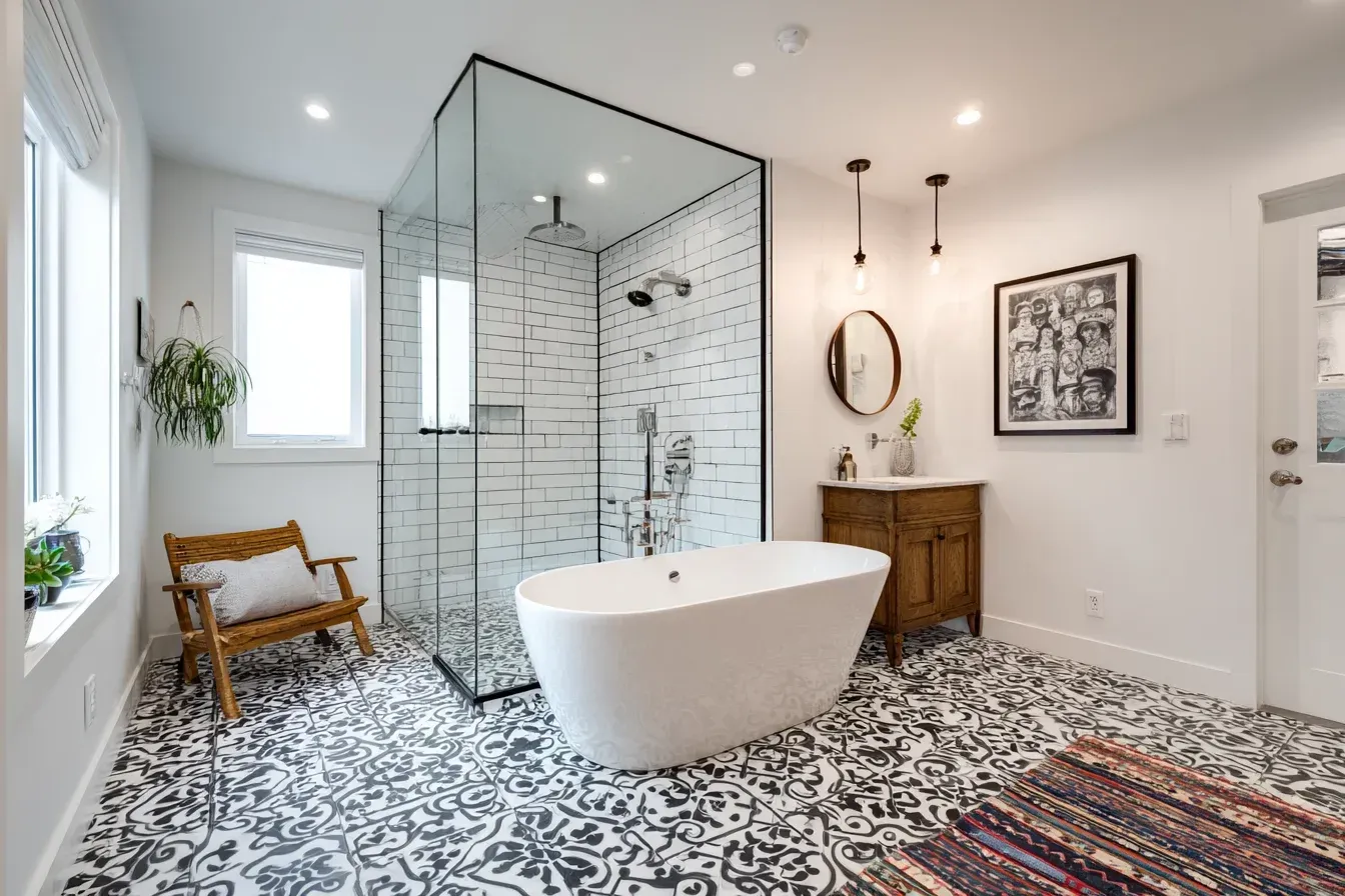 Bathroom renovations Coquitlam replacing tub surrounds, upgrading drains, and installing quartz vanity upgrades.
Coquitlam bathroom renovation applying heated tile floors, polished porcelain walls, and sleek plumbing fixtures.
Bathroom remodel Coquitlam using stone-look ceramic tiles, waterproof grout, and LED vanity enhancements.
Coquitlam bathroom renovations installing modern showerheads, quartz backsplash panels, and frameless partition systems.
Bathroom renovation Coquitlam BC with waterproof tile underlayment, stone-inspired flooring, and upgraded faucets.