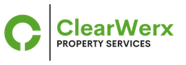 ClearWerx Property Services logo featuring a green 