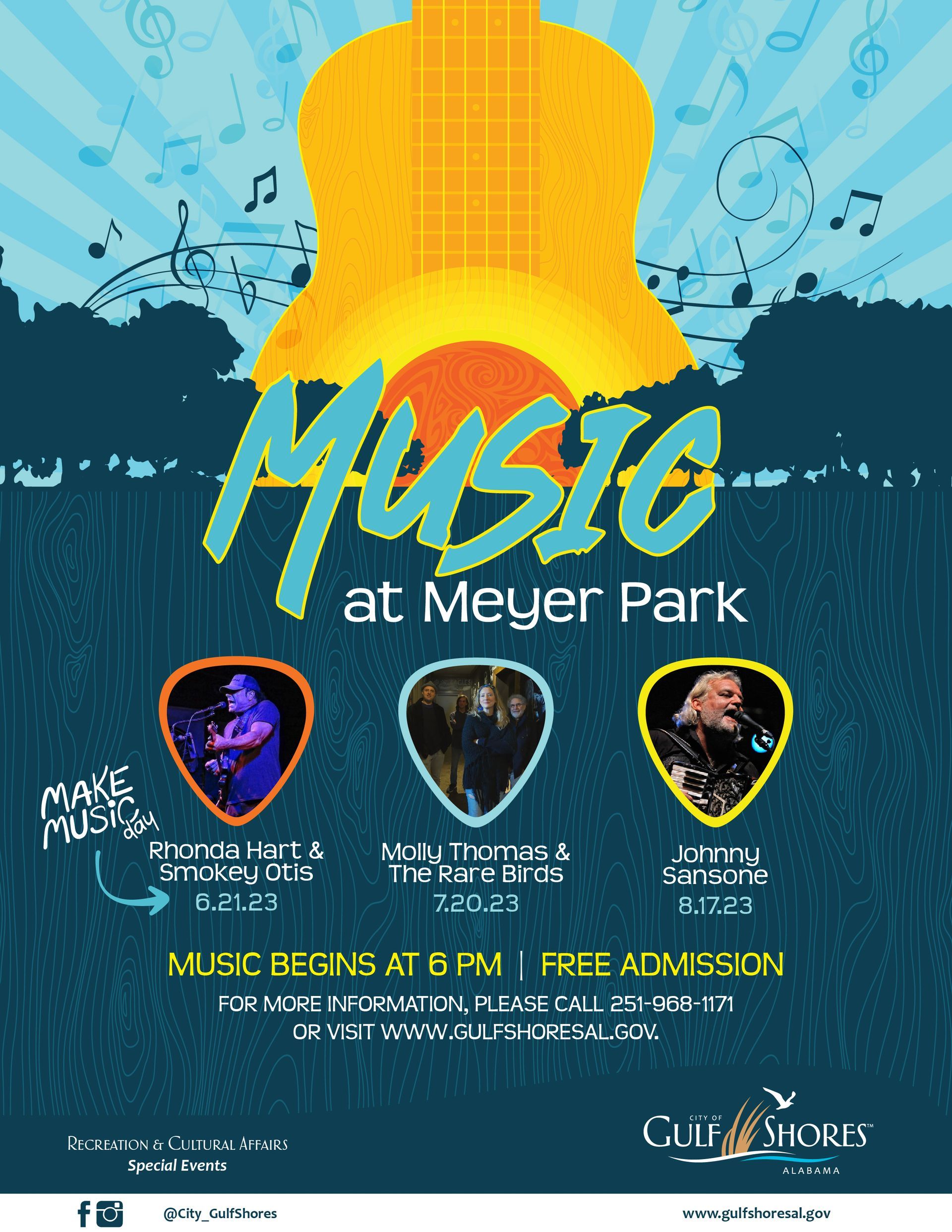 From Blues to Bayou: Diverse Performances Set for 2023 Music at Meyer Park in Gulf Shores