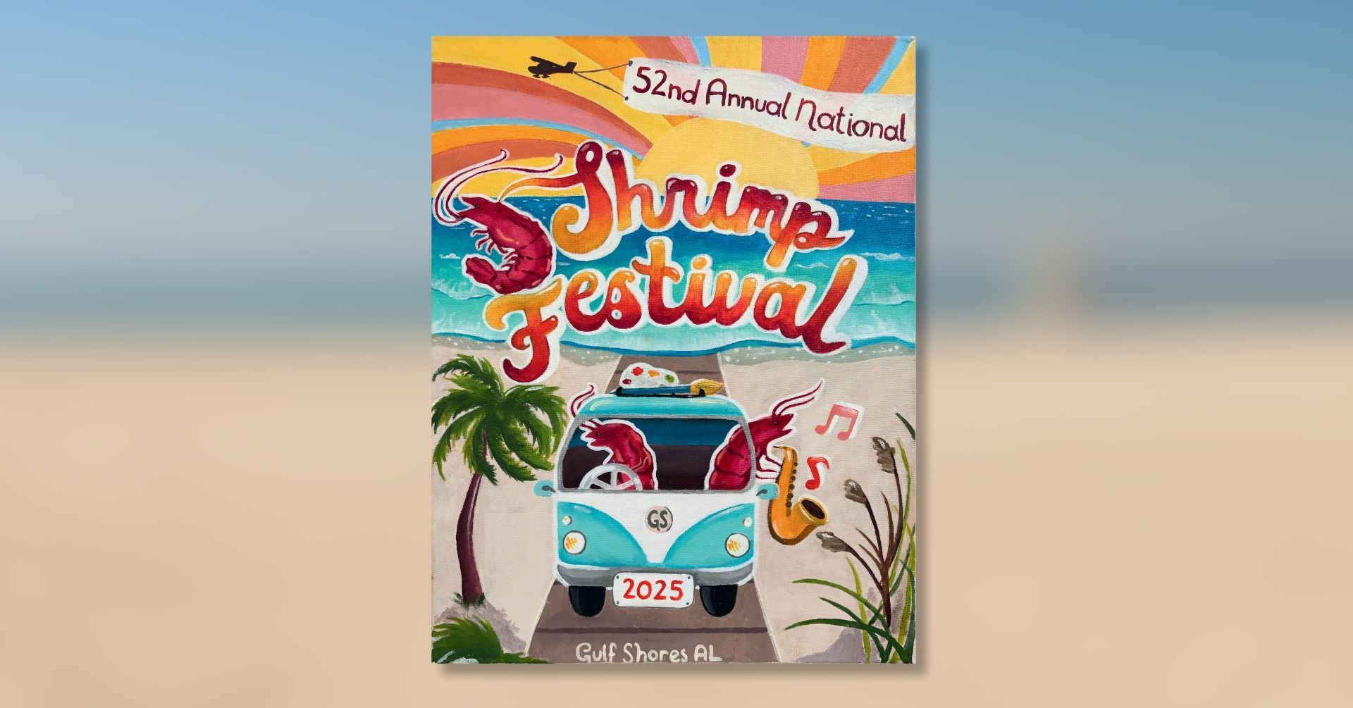 Shrimp Festival Selects Local Artist for 52nd Annual Shrimp Festival Poster