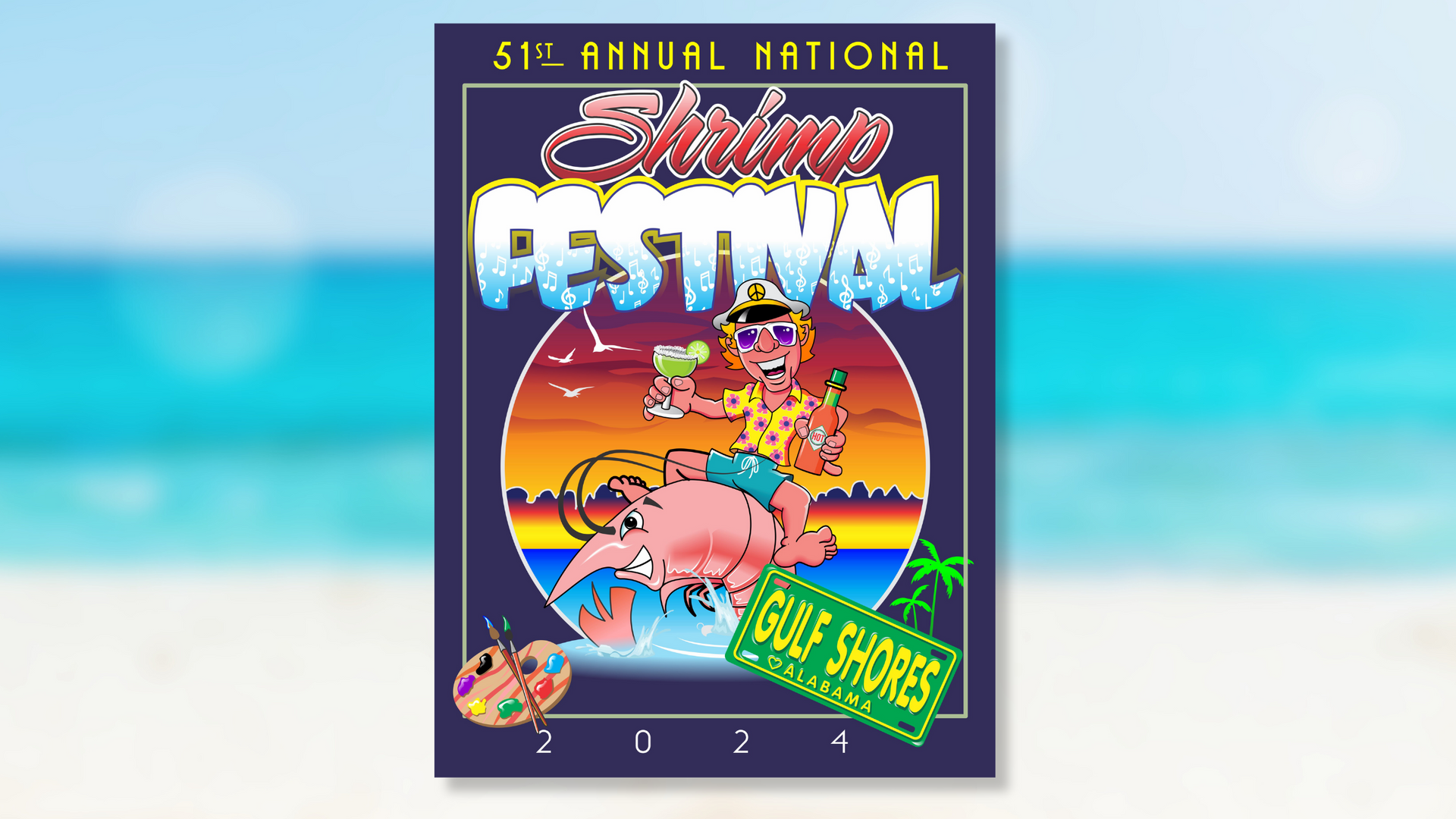 Jimmy BuffettInspired Poster Wins the 2024 National Shrimp Fest Contest