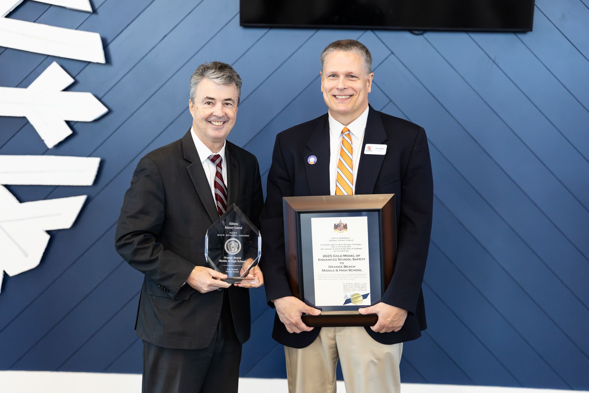 Orange Beach Middle/High School Wins Alabama Safety Award For Second Straight Year