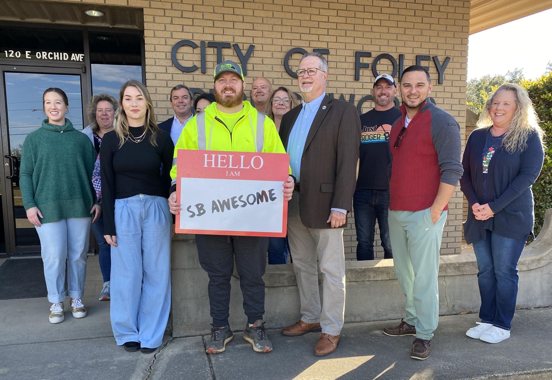 Foley Public Works' employee Aaron Baggett received the SB Awesome award from the South Baldwin Chamber of Commerce.