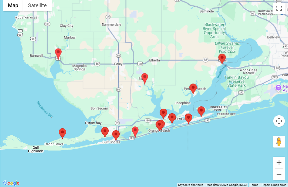 Map: Alabama Coastal Cleanup Zones 