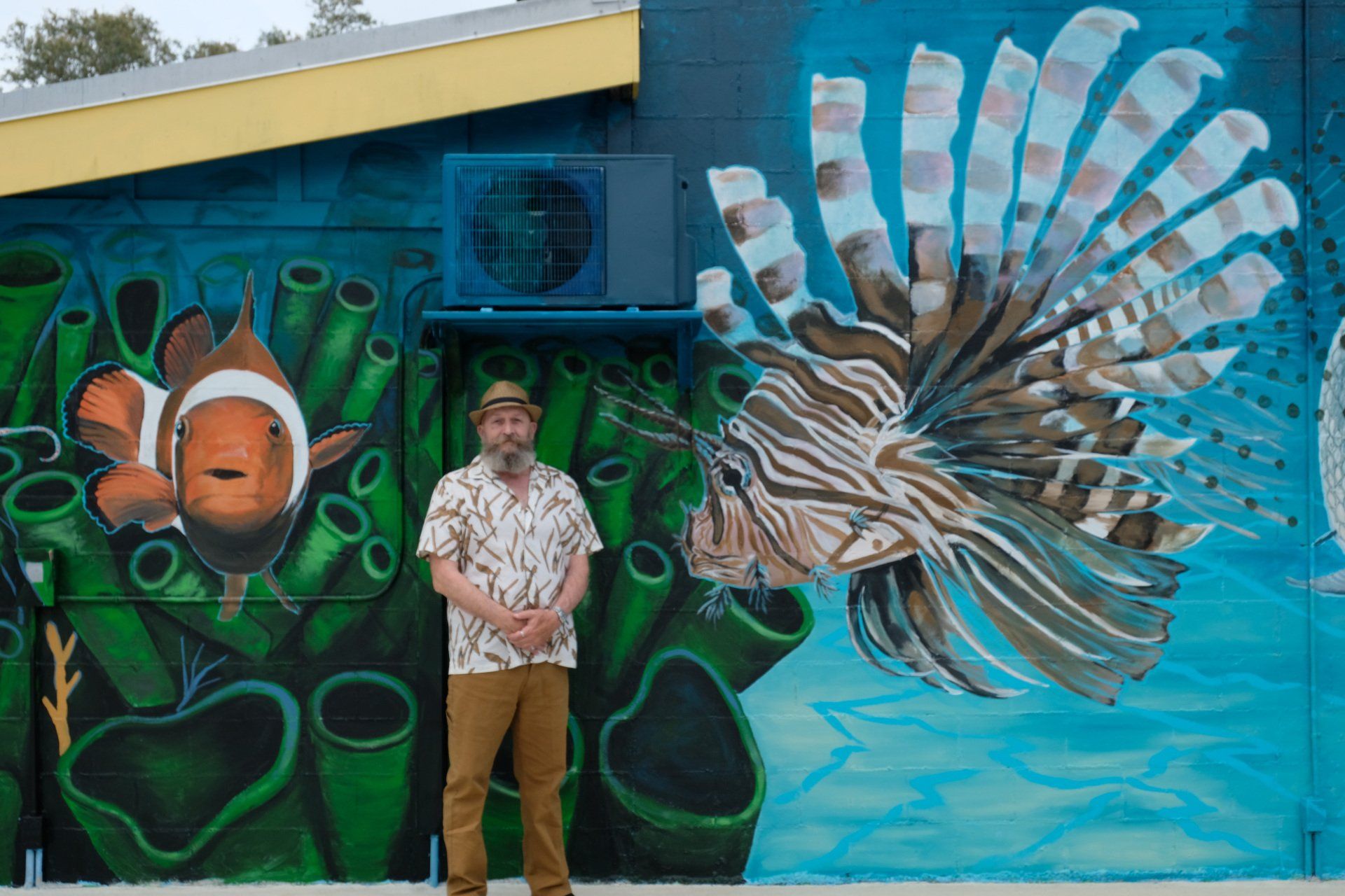 E. Allen Warren painted this sea life mural at Tacky Jacks in Gulf Shores, Alabama.