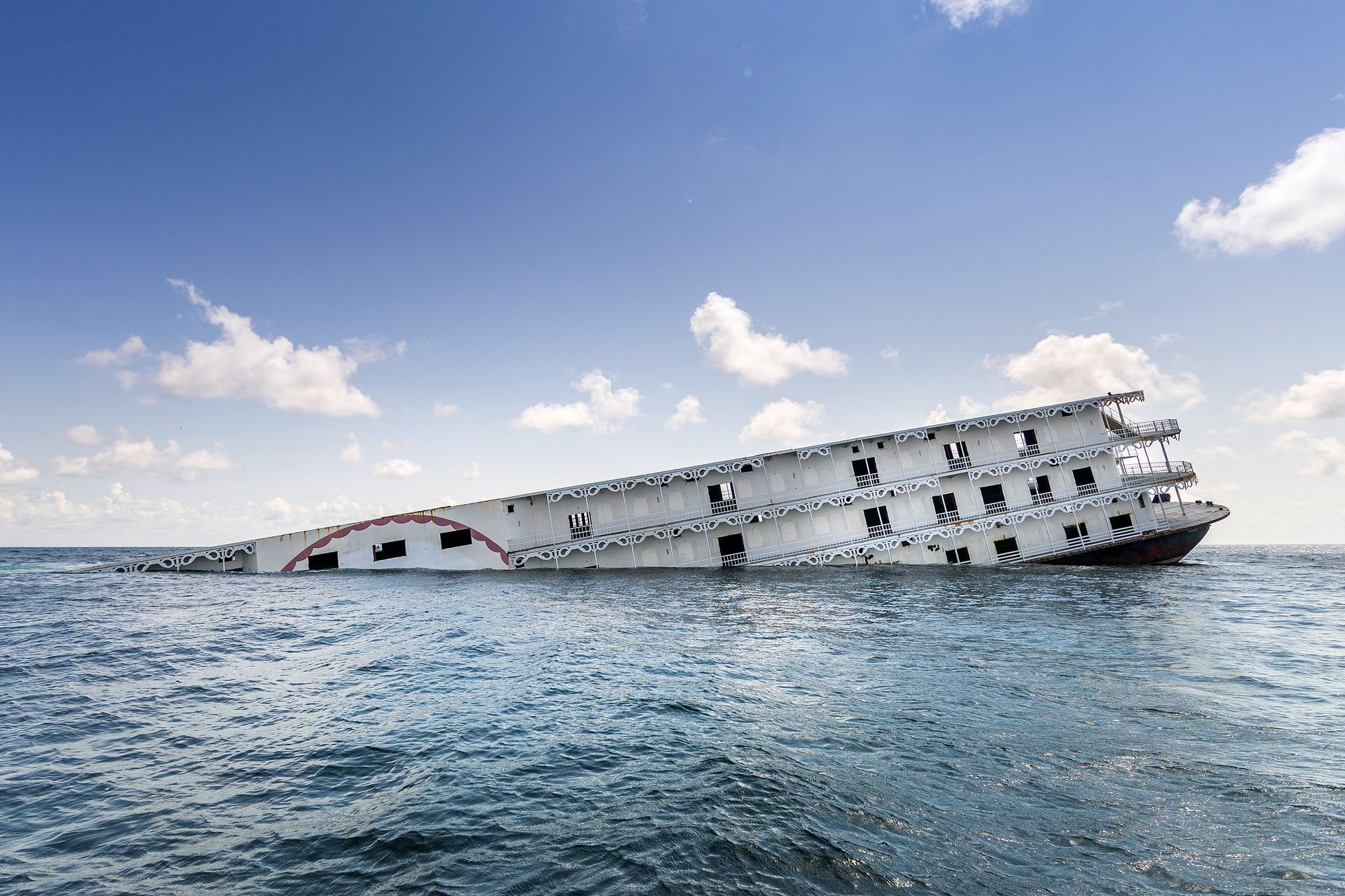 408-foot Argosy VI being sunk on Wednesday