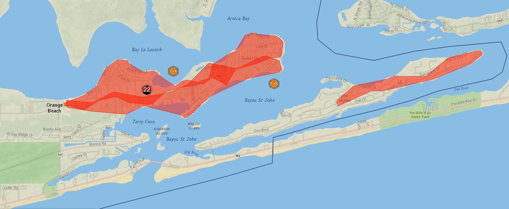 Some Orange Beach Residents Face Second Day of Power Outages