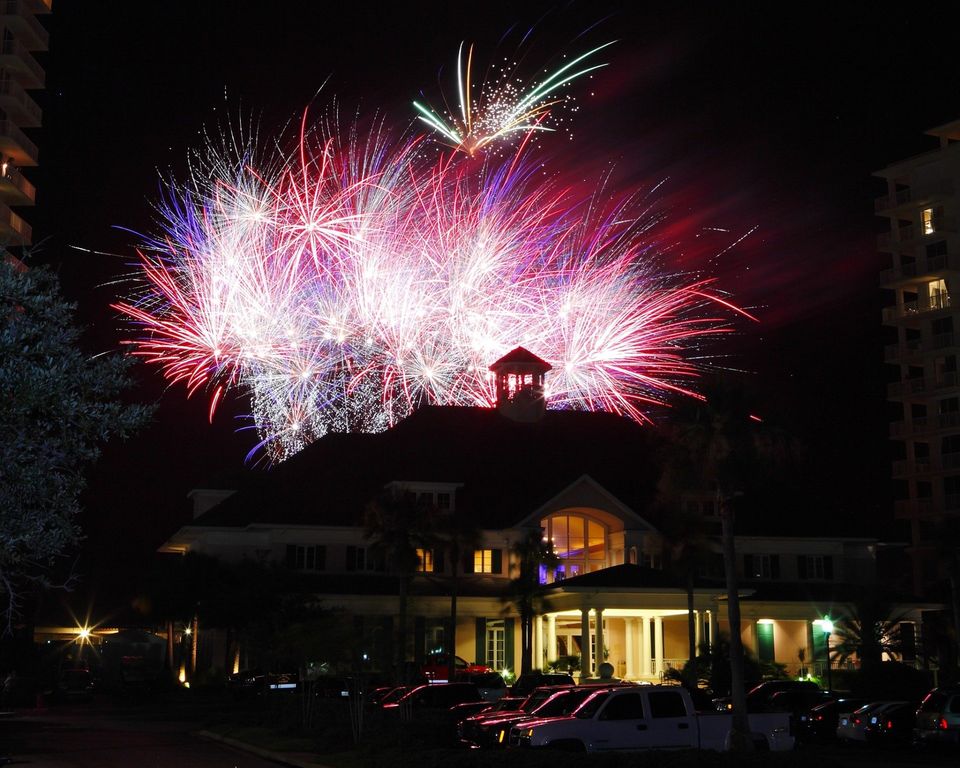 Fireworks show at the Beach Club in Fort Morgan