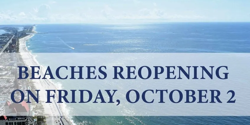 Alabama Beaches Reopening Oct. 2nd