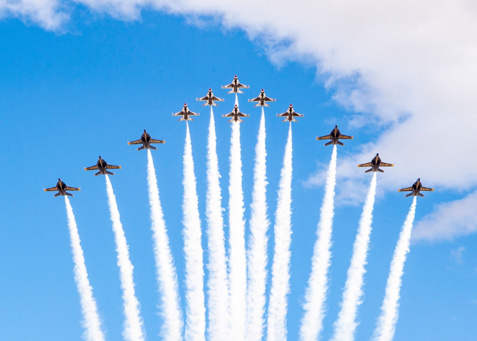 U.S. Blue Angels and the U.S. Air Force Thunderbirds 