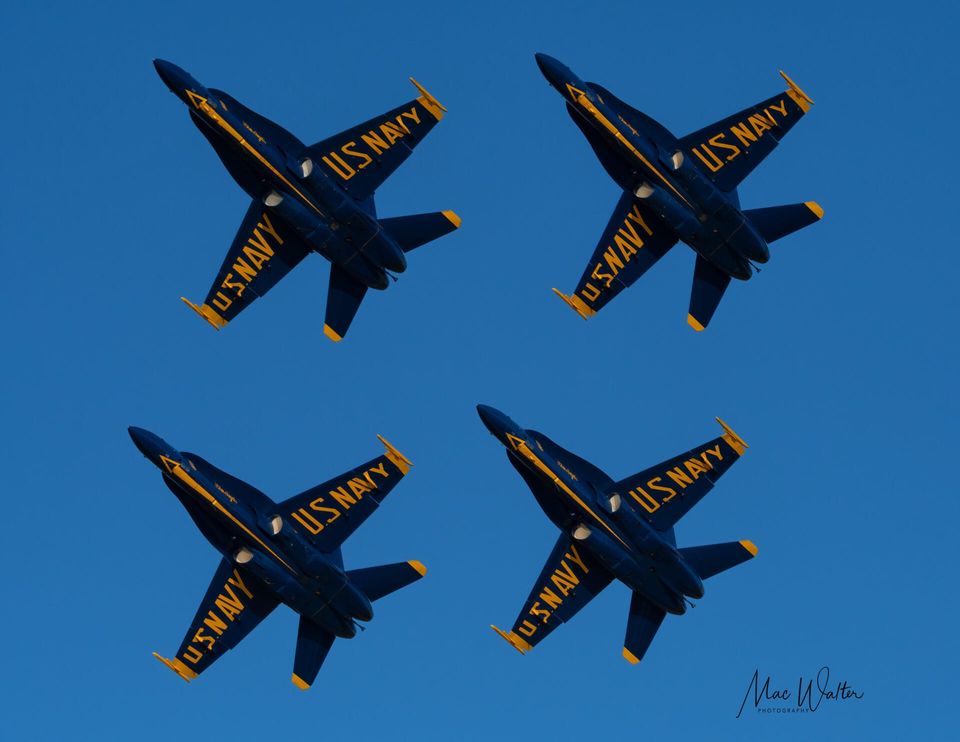 Blue Angels from below in Fort Morgan by Mac Walter