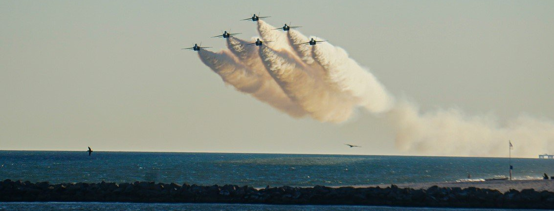 Blues expected to buzz the Pensacola to Perdido Key Friday morning
