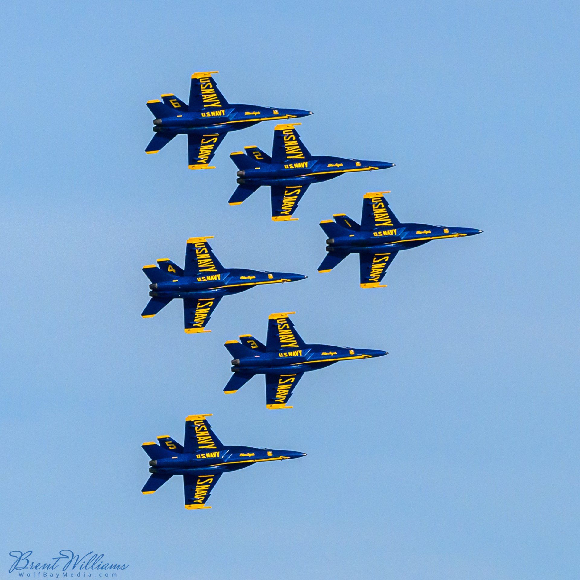 Blue Angels making final turn at Perdido Pass by Brent Williams