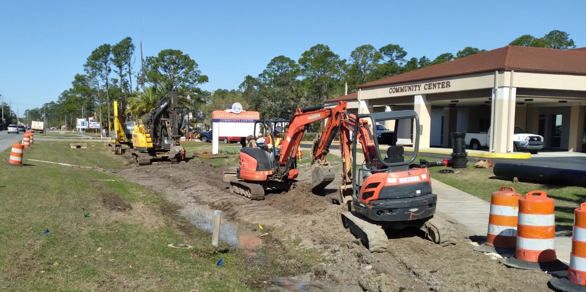 Work On Moving Water Line For Canal Road Widening Nearing End