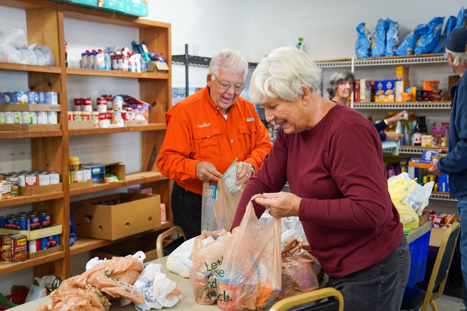 Volunteers working at the Christian Service Center in Gulf Shores