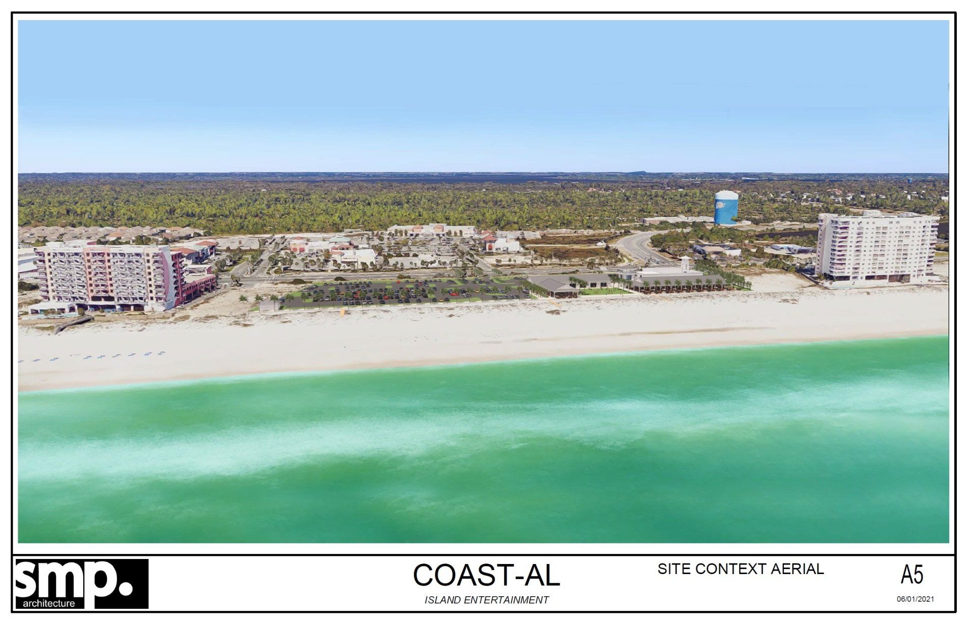 New Orange Beach Beach Project as viewed from the gulf