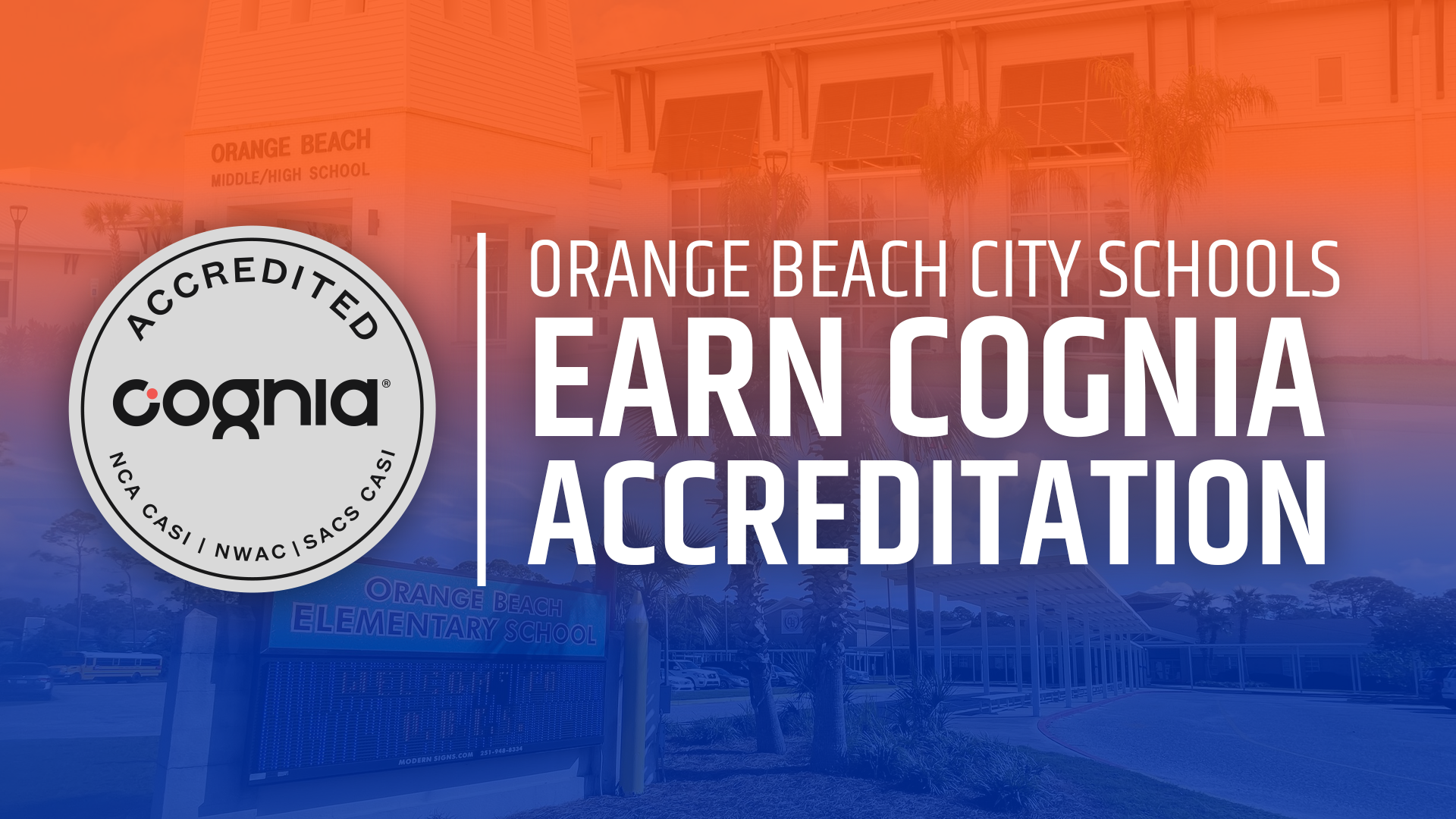 Orange Beach City Schools Earn CONGNIA Accreditation