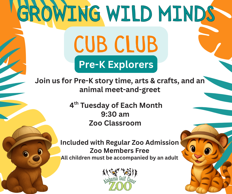 Alabama Gulf Coast Zoo Expands Education Efforts with Cub Club Program