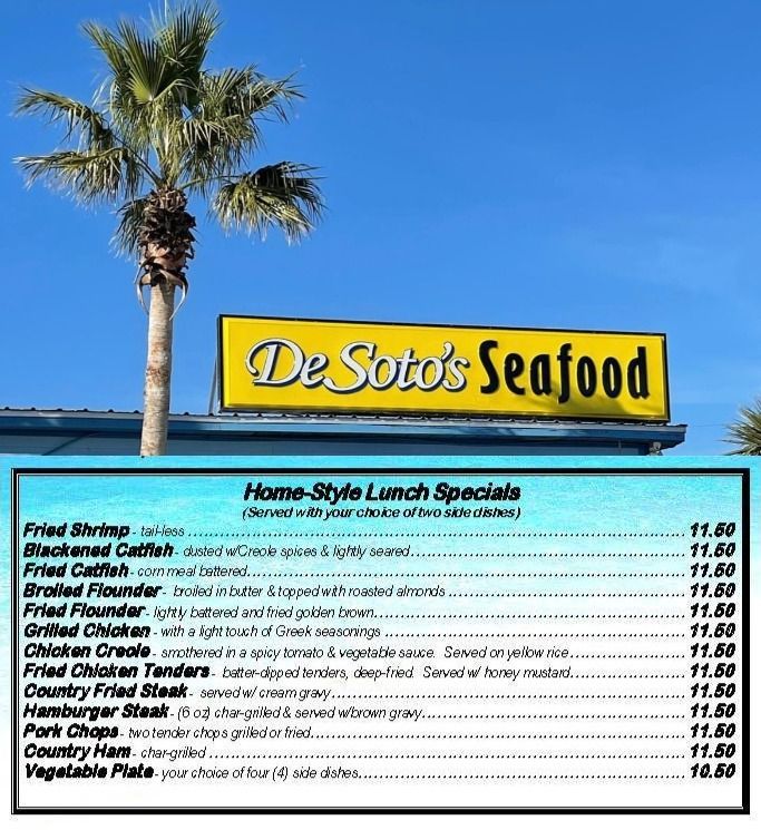 Desoto's Seafood Restaurant Mother's Day Specials