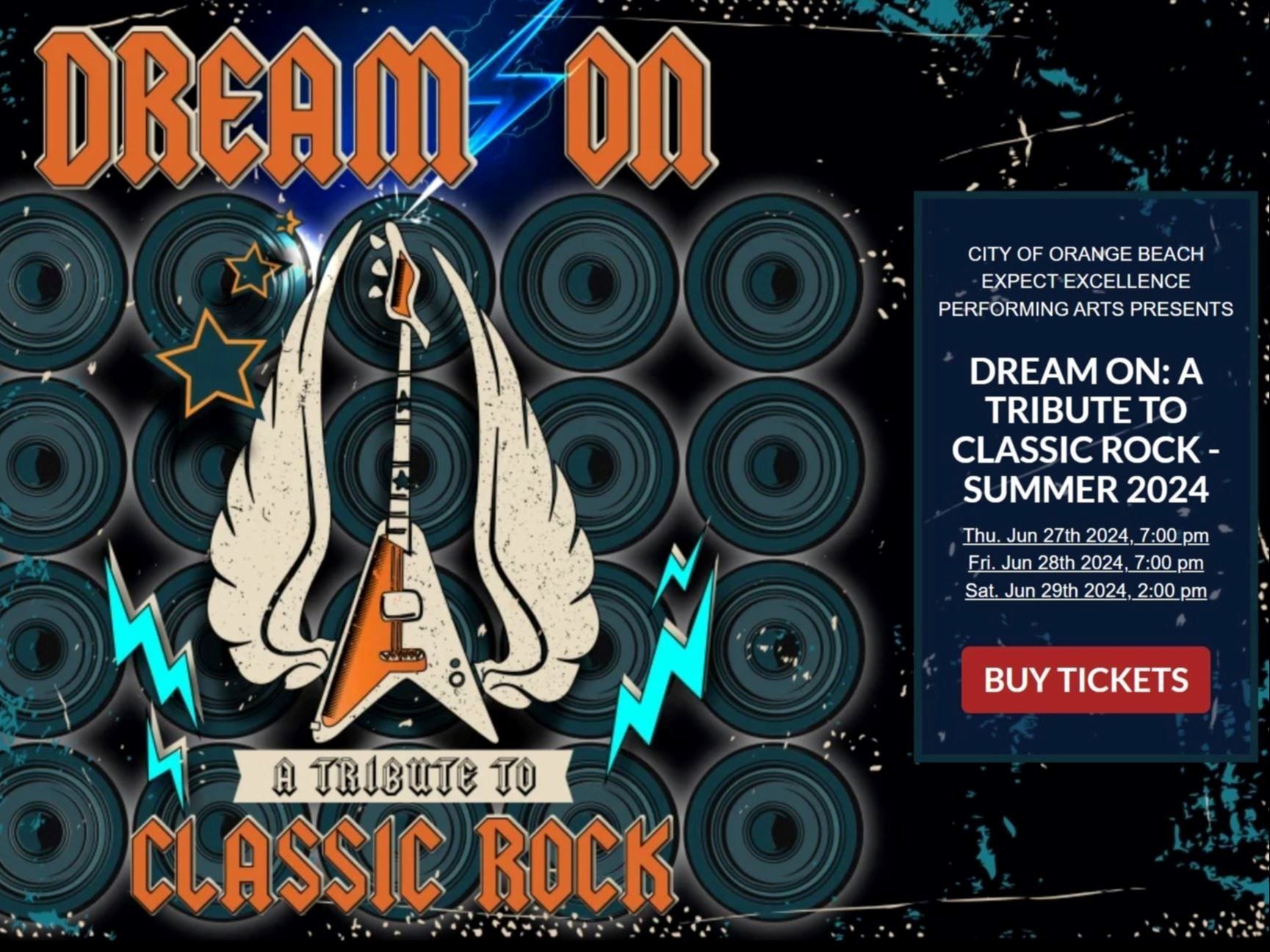 Dream On - A tribute to Classic Rock Show Dates