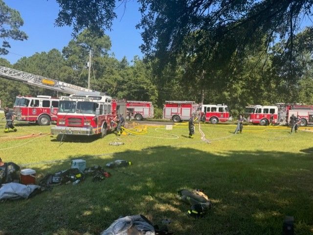 Escambia County Duplex Fire near Bauer Road