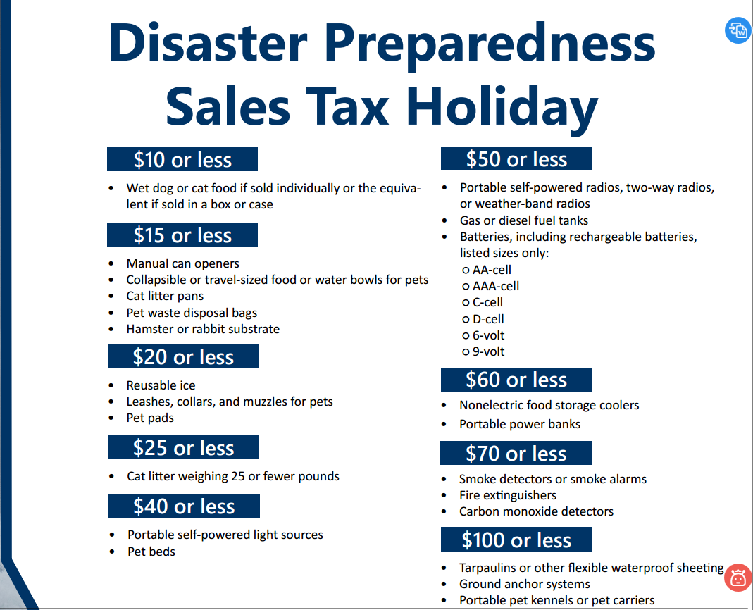 Save on Disaster Supplies During Florida's Tax Holiday