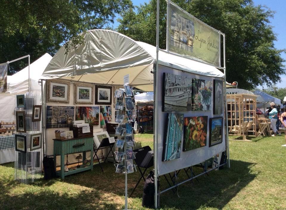 Lynn Jordon's Booth in Art in the Park in Foley for Mothers Day Weekend