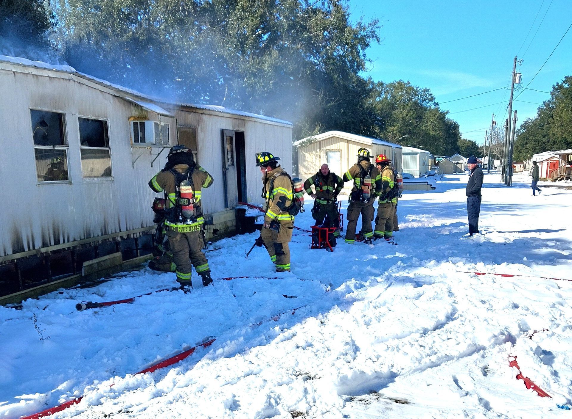 City of Foley Firefighters in the Snow