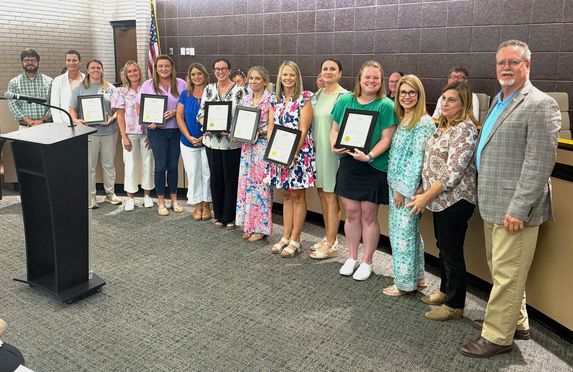 Foley area teachers of the year and local principals were recognized at the Foley
City Council meeti