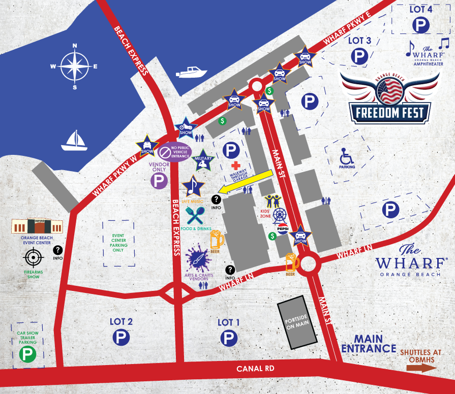 Freedom Fest Orange Beach Event Map