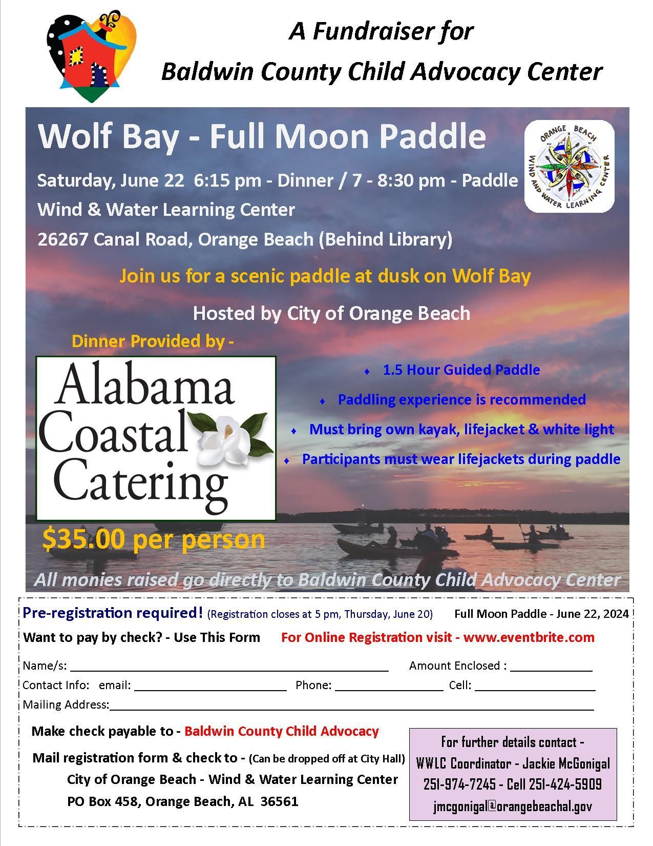 Full Moon Paddle Flyer