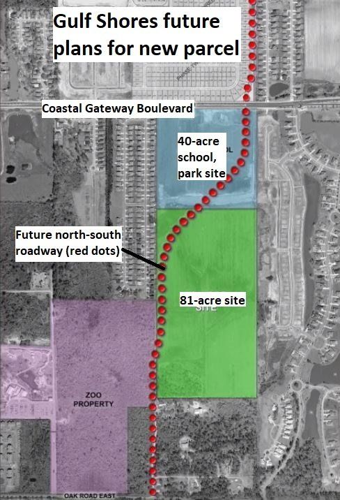 Graphic showing future plans for the northern part of Gulf Shores, Alabama.
