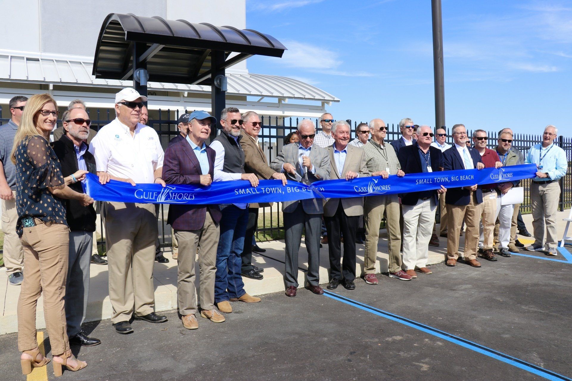 Ribbon cutting for the new airport tower in Gulf Shores, Alabama.