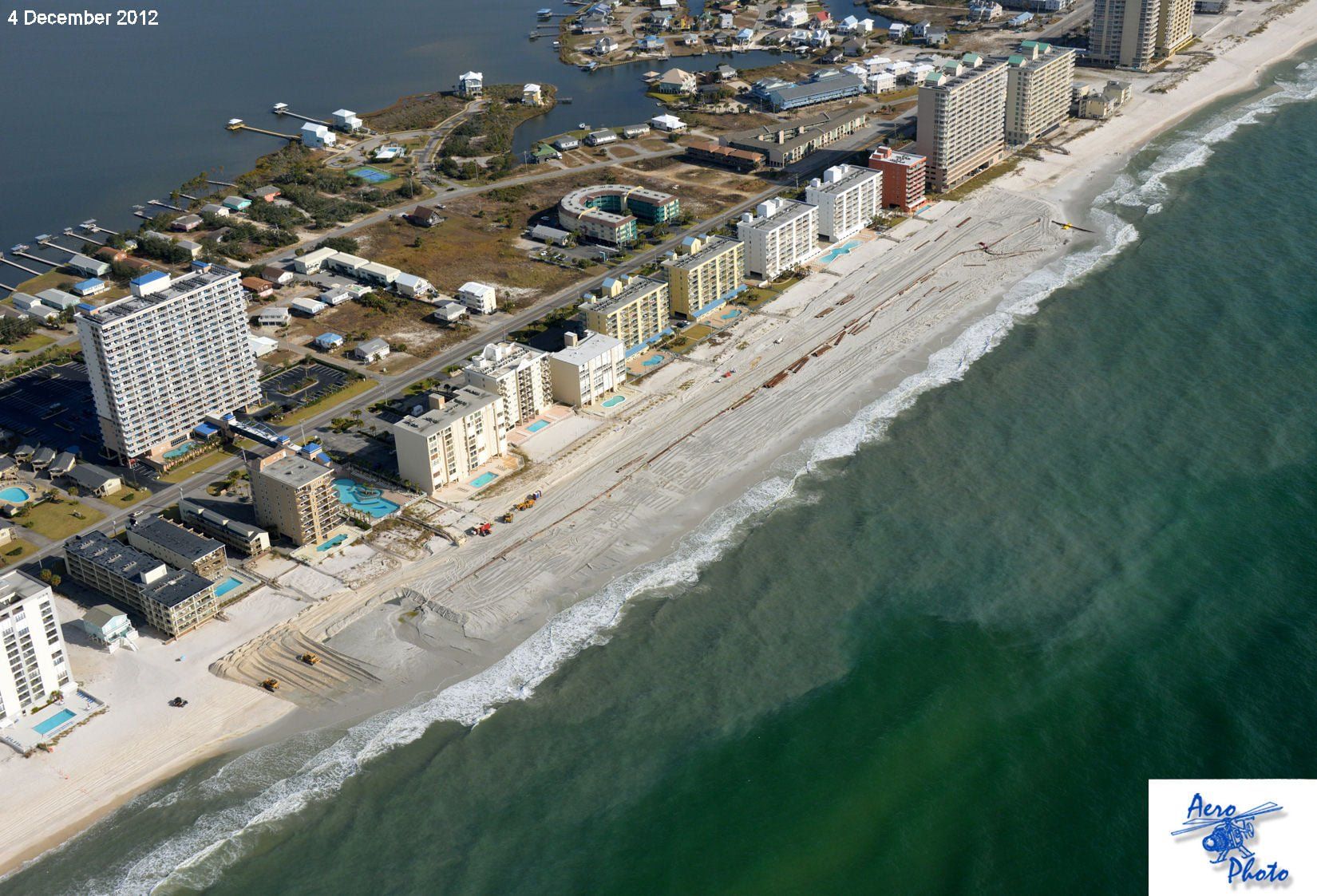 Beach renourishment in Gulf Shores