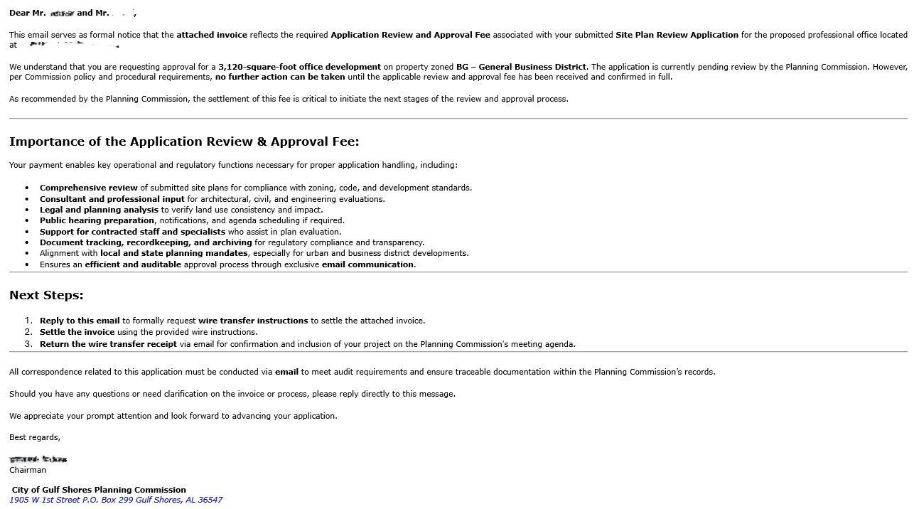 Gulf Shores Residents Warned About Emails Seeking Wire Payments