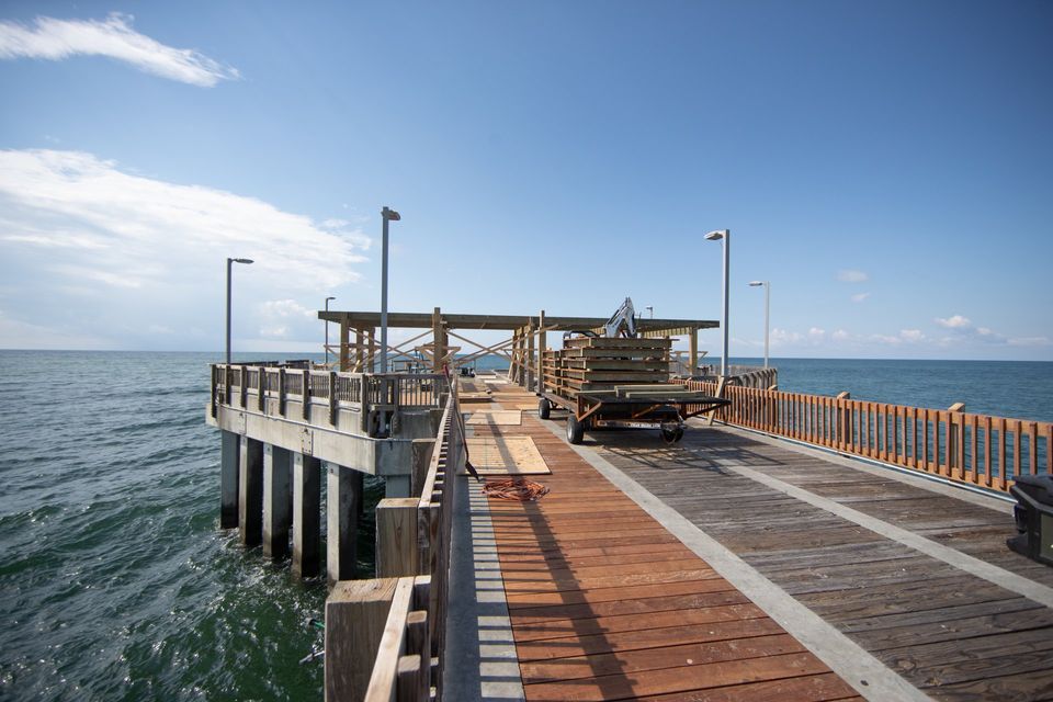 Decking at Gulf State Park Pier is constructed in sections that can be removed during tropical weather. Photo by Billy Pope