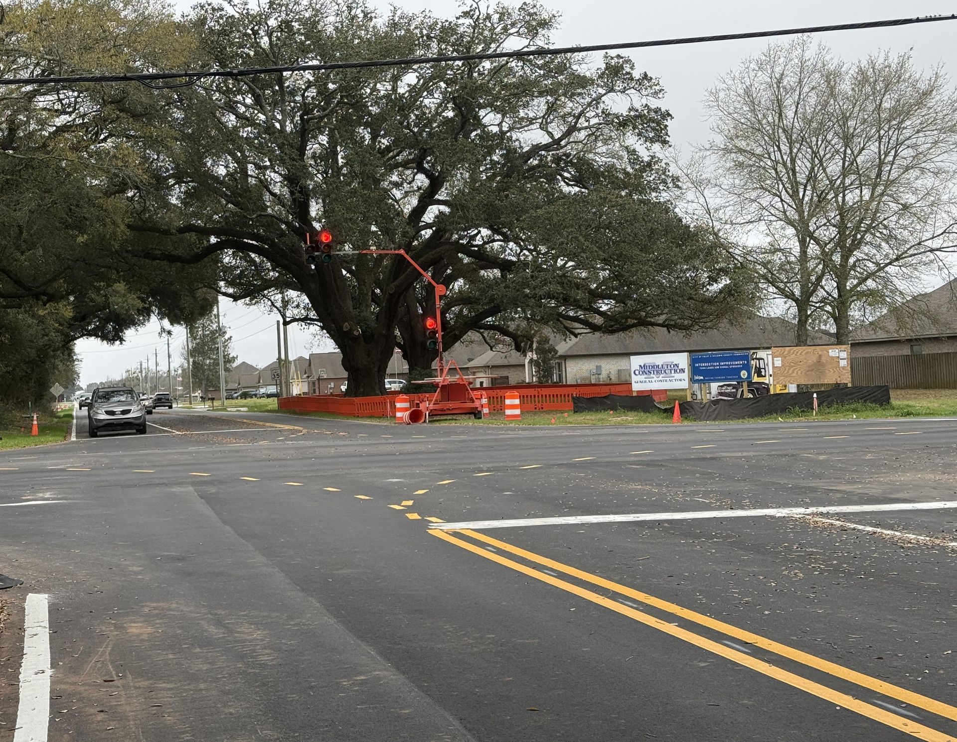 The intersection of South Hickory Street and West Michigan Avenue reopened after construction
