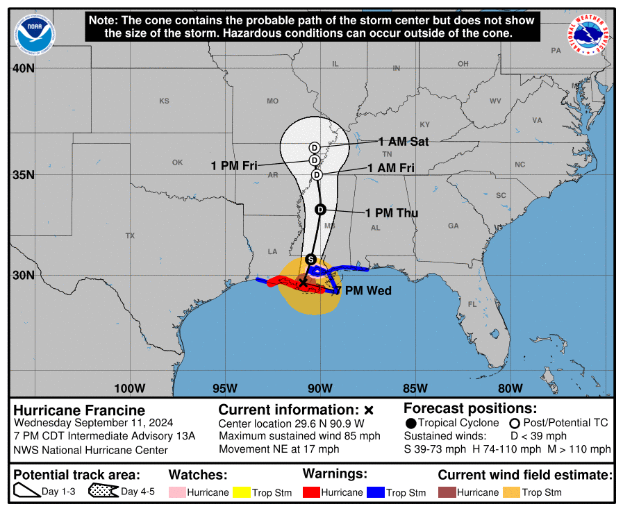 Hurricane Francine Update for the Alabama Gulf Coast