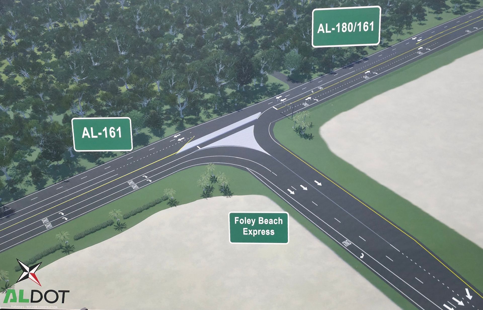 A second turn lane headed north on the Beach Express will be added.