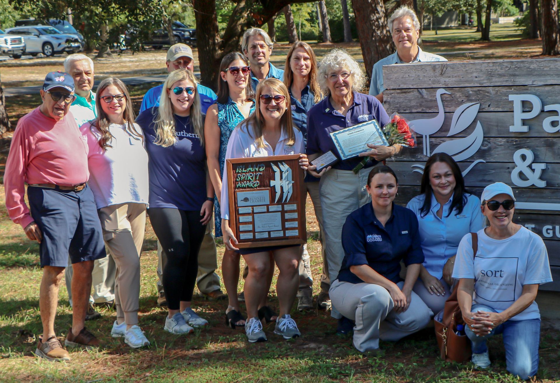 Gulf State Park Events Coordinator Cindy Langston Received September's Island Spirit Award.