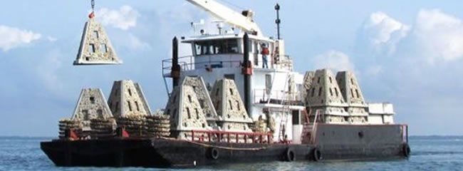 Reefmaker's work boat Maranatha out of Orange Beach, Alabama.