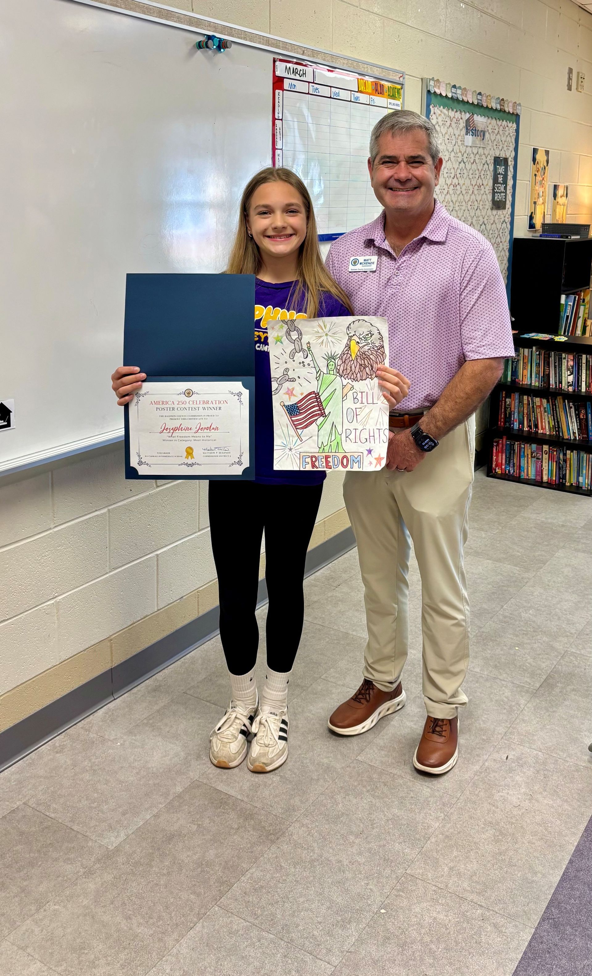 Fifth Graders Across Baldwin County Recognized for Artwork on Freedom