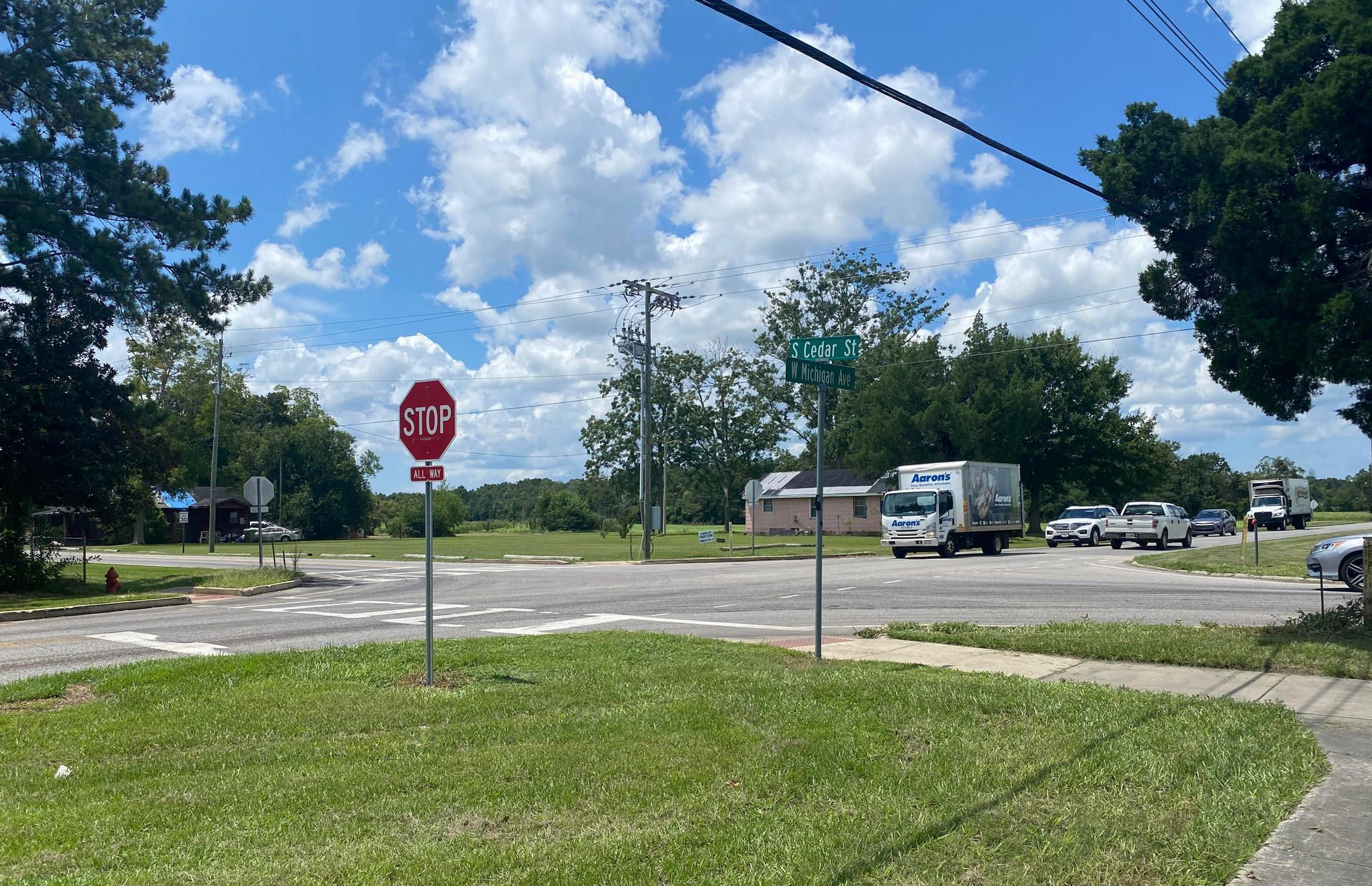 Michigan and Cedar in Foley, Alabama.
