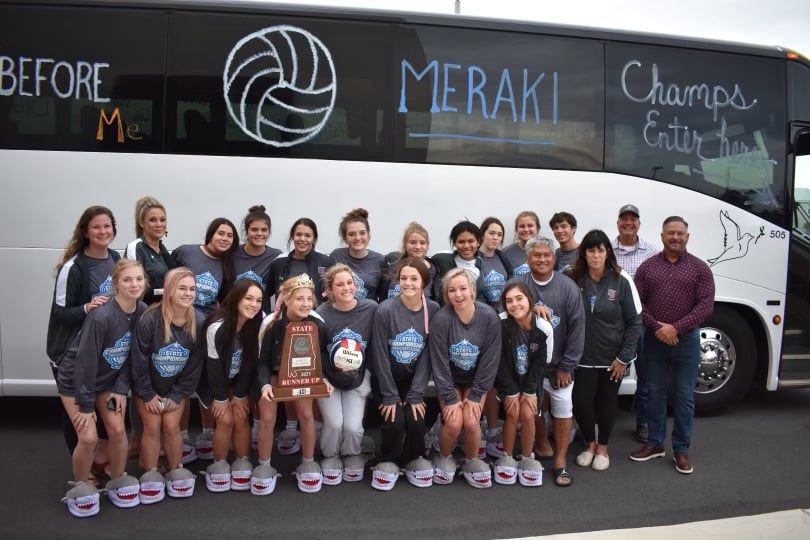 Photo of Orange Beach, Alabama's, Class 2A runnerup volleyball team.