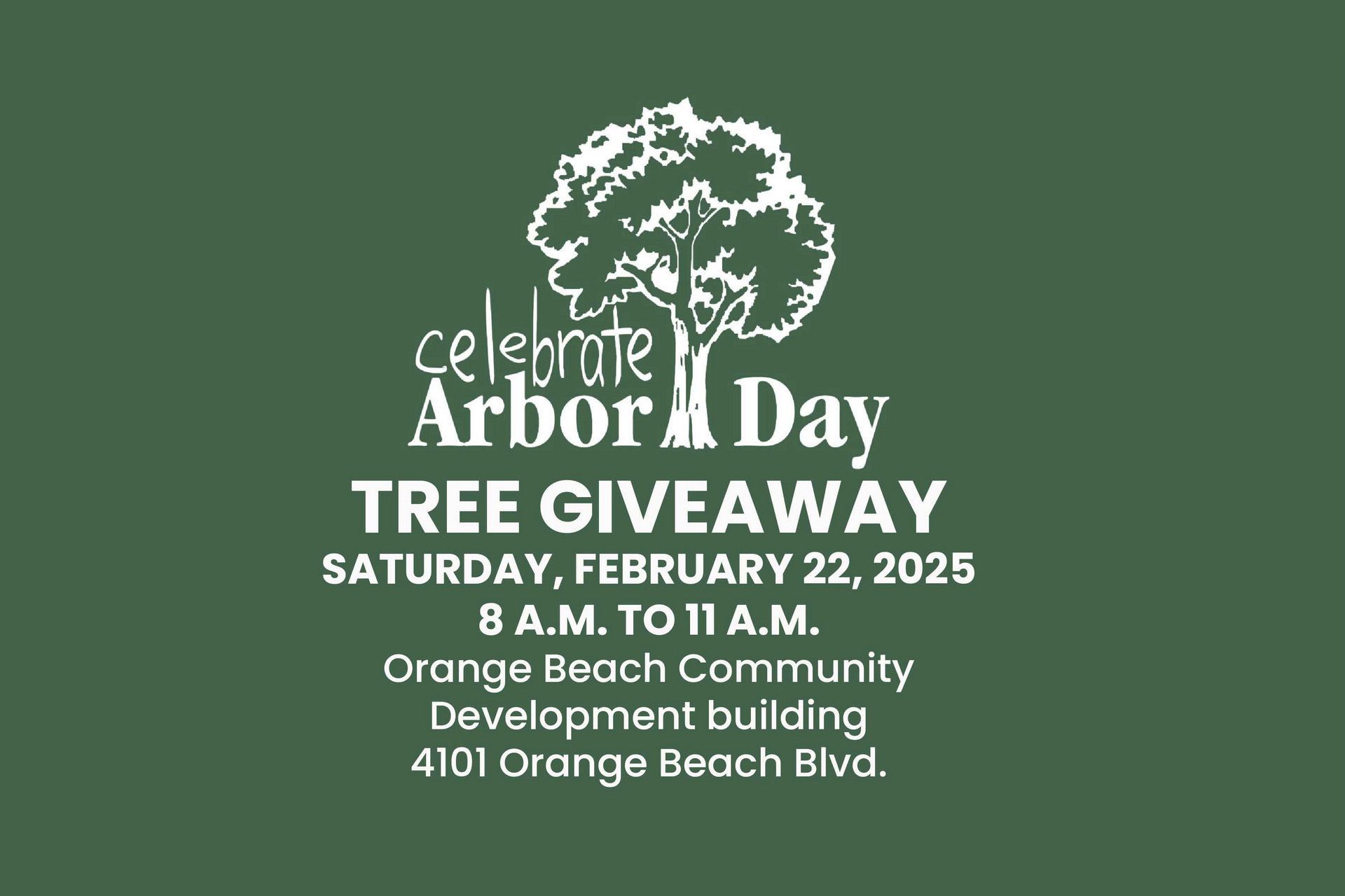 City of Orange Beach Arbor Day Tree Give Away 2025