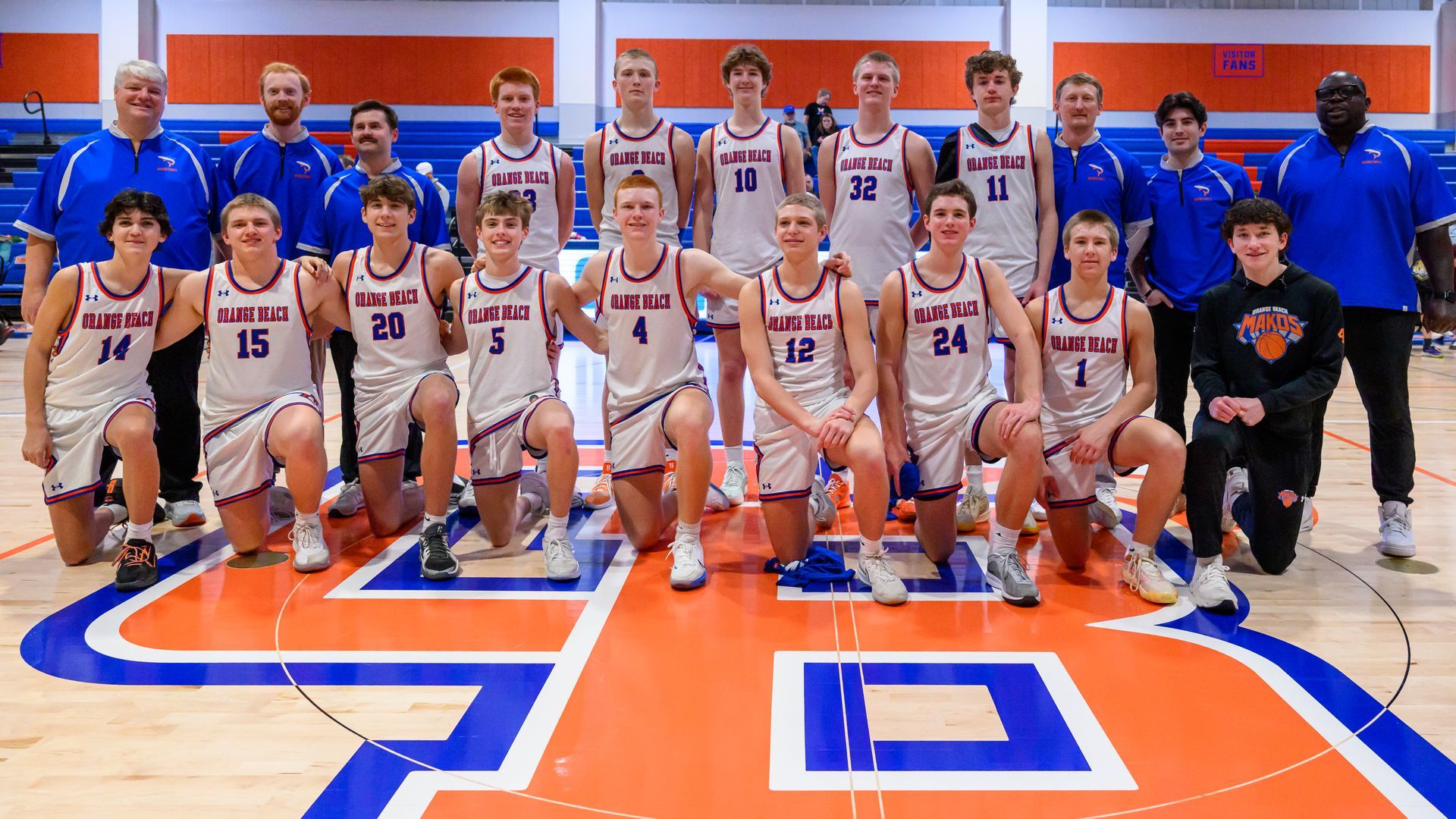 Orange Beach Boys Basketball Team - Photo by Brent Williams, Wolf Bay Media