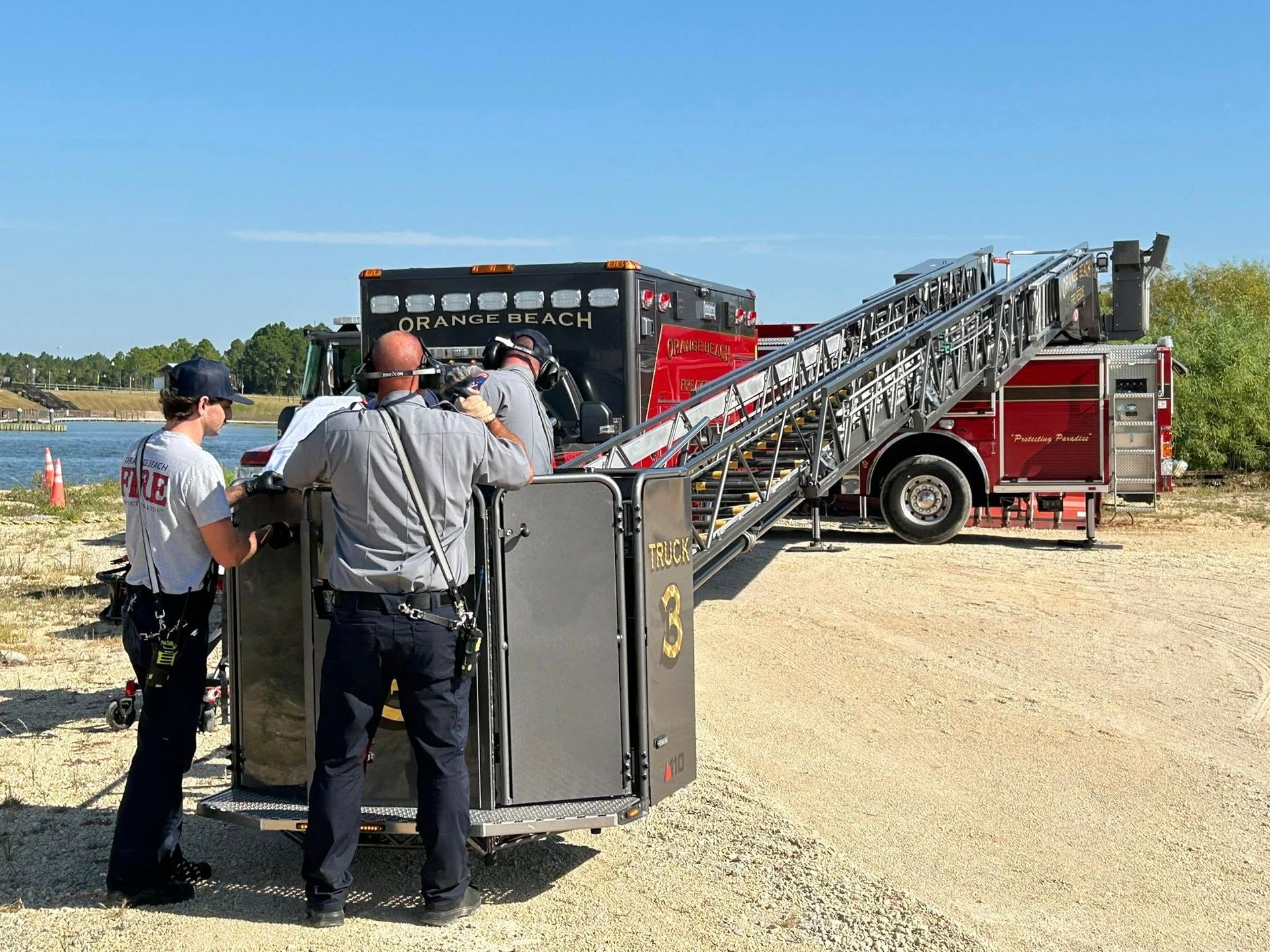 Orange Beach Fire Rescue Tug Boat Rescue on Intracoastal Waterway